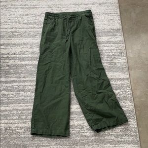 Olive linen pants